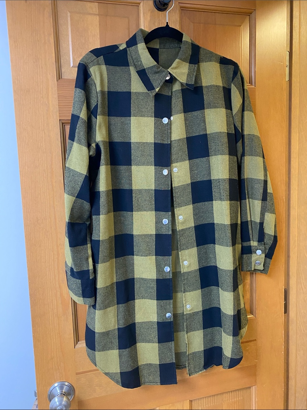 Kids Yellow and Black Buffalo Check Button-Front Shirt